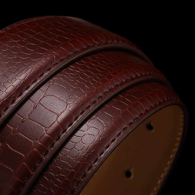 Мужской ремень из 100% воловьей кожи с узором дракона пояс крокодиловой Роскошный