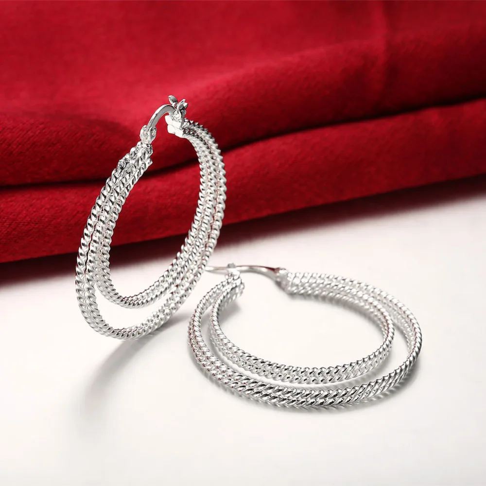 Серебряные серьги кольца LJ & OMR для женщин модные украшения оптом|hoop earrings for