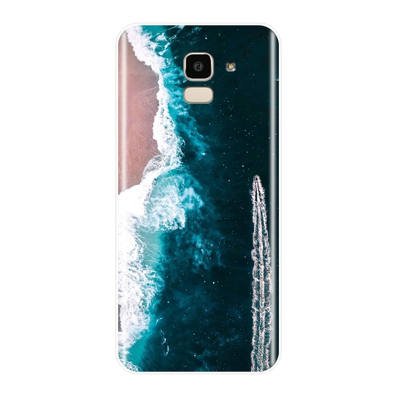 ТПУ задняя крышка для Samsung Galaxy J4 J6 J8 Plus волнистый мягкий чехол телефона