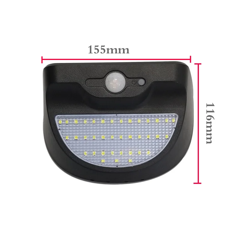 37 LEDs Solar Powered Human Body Induction Lighting Control Wall Lamp for Outdoor Courtyard Waterproof Emergency Garden Light | Лампы и