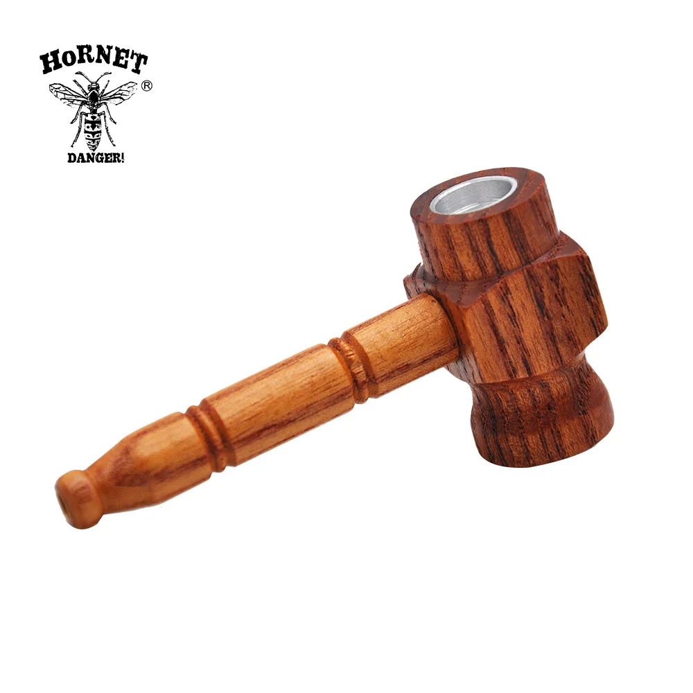 HORNET трубка для курения в форме молотка деревянная курительная ручной работы 100 мм