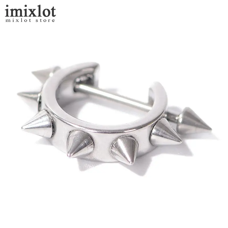 Imixlot готический панк серьги стержня для Для женщин мужчин черный серебристый