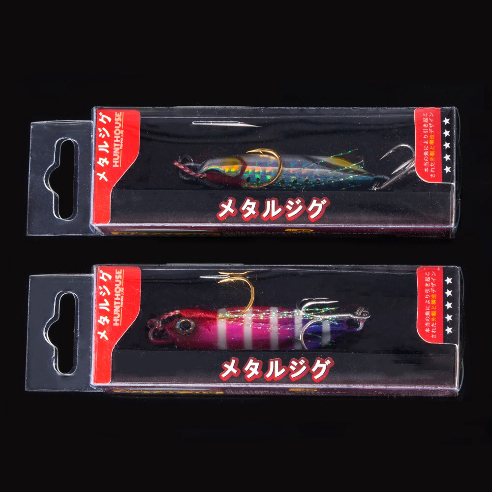 Hunthouse fishing lure metal jigging bait for trolling 15 18 28g 38g 56g DRAG CAST SLIM with PE line isca artifical | Спорт и