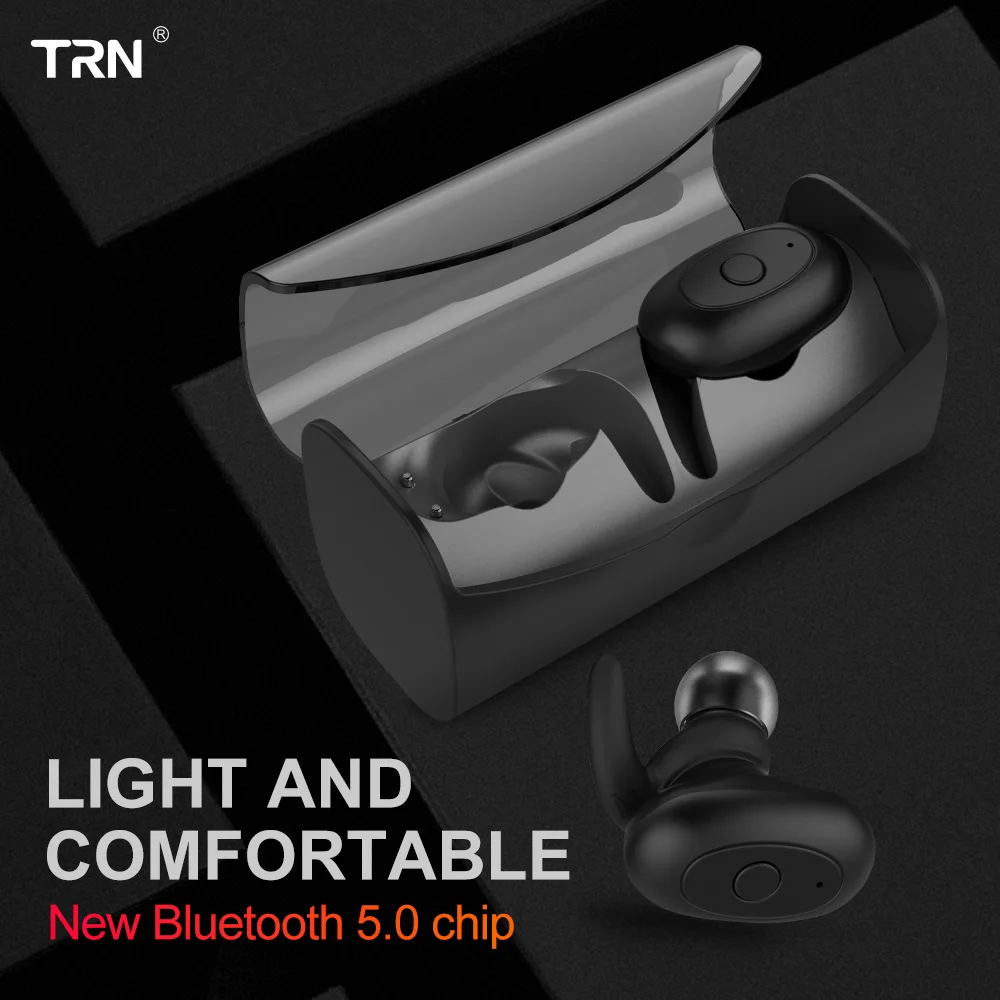 TRN T100 беспроводные Bluetooth наушники V5.0 чип гарнитура интеллектуальное