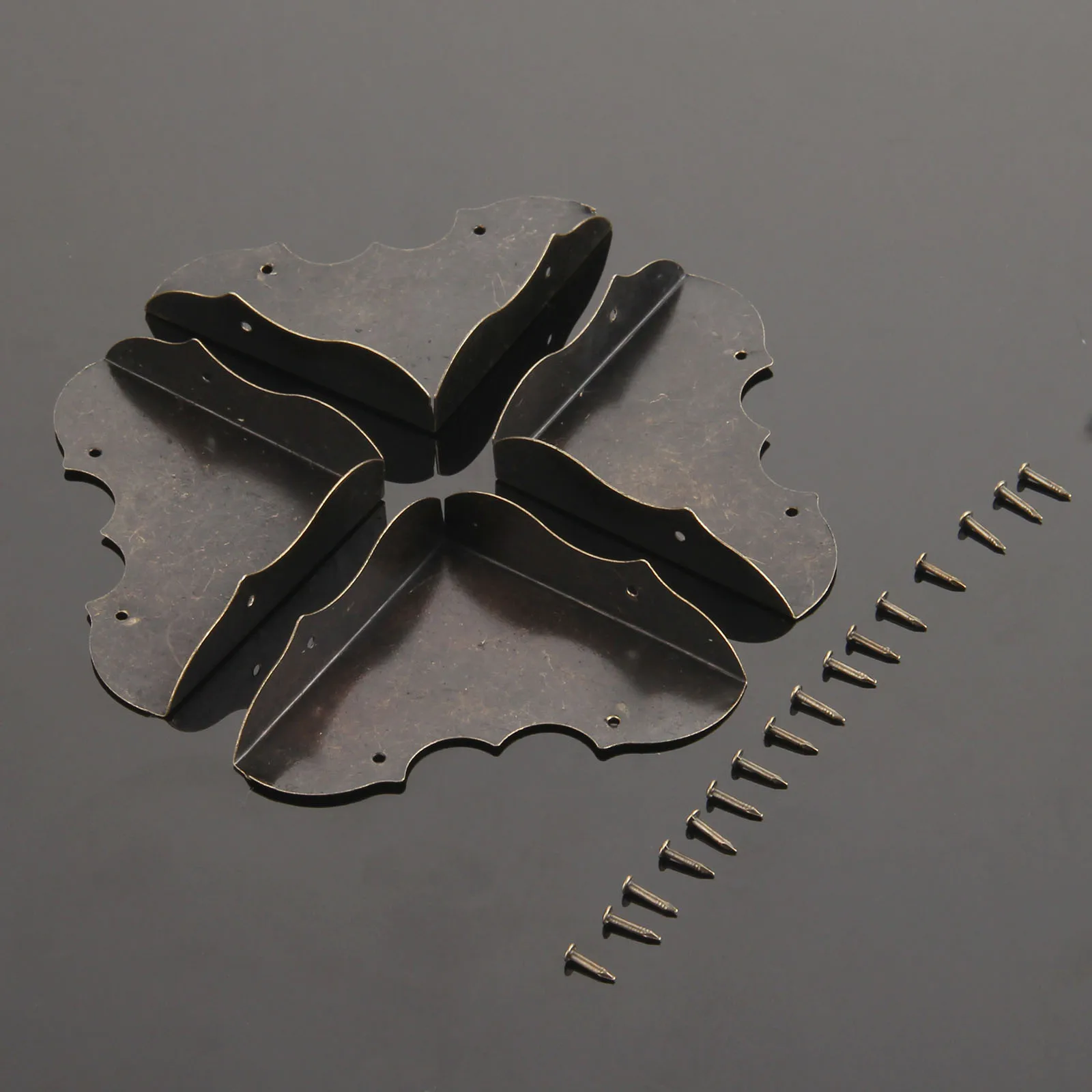 4 шт. мебельная фурнитура антикварный угол кронштейн ювелирных изделий