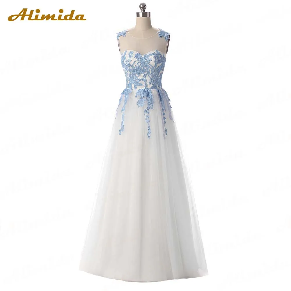 

Evening Dress 2020 Long Elegant Appliques Wedding Party Dress Embroidery Special Occasion Dress Lace Up robe de soiree