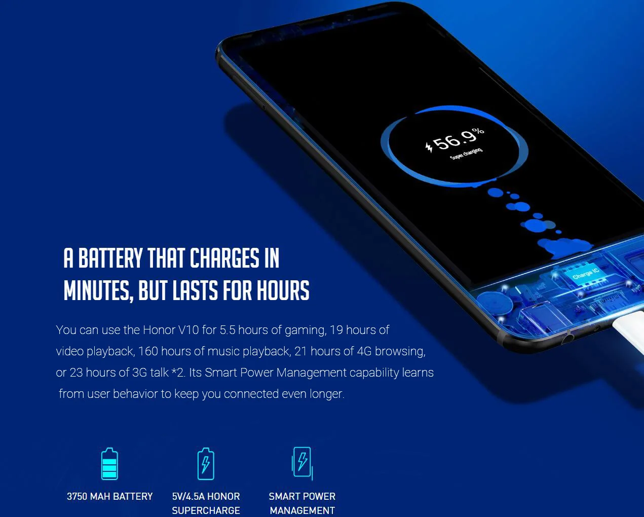 Мобильный телефон Honor V10 4G LTE 6GB 128GB 5,9" FHD+ 1080x2160 Octa Core 16MP 20MP камера 3750mAh Телефон