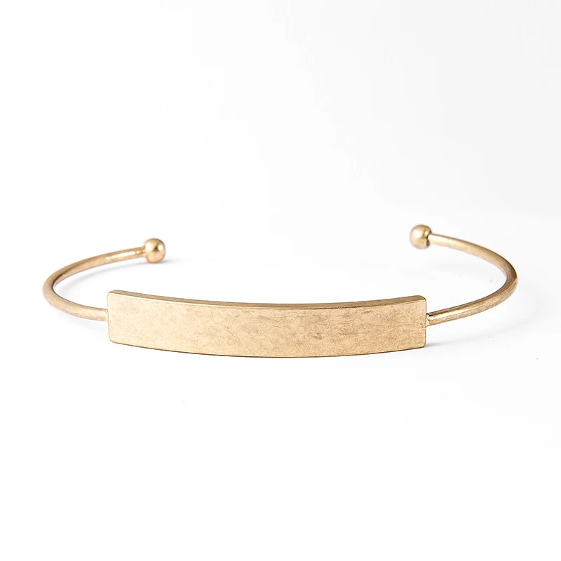 Worn Gold Дикие и свободные богемные этнические золотые металлические Открытые Браслеты и браслеты для женщин и девочек геометрические прямоугольные манжеты браслет ювелирное изделие подарок - Окраска металла: Worn Gold