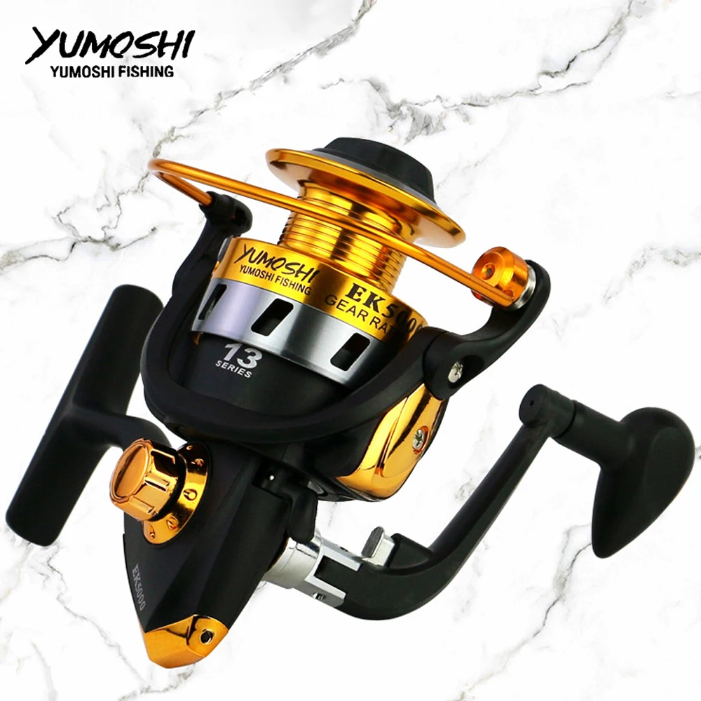 Рыболовная катушка Yumoshi 5 5: 1 12BB рыболовная для ловли карпа с большим передаточным