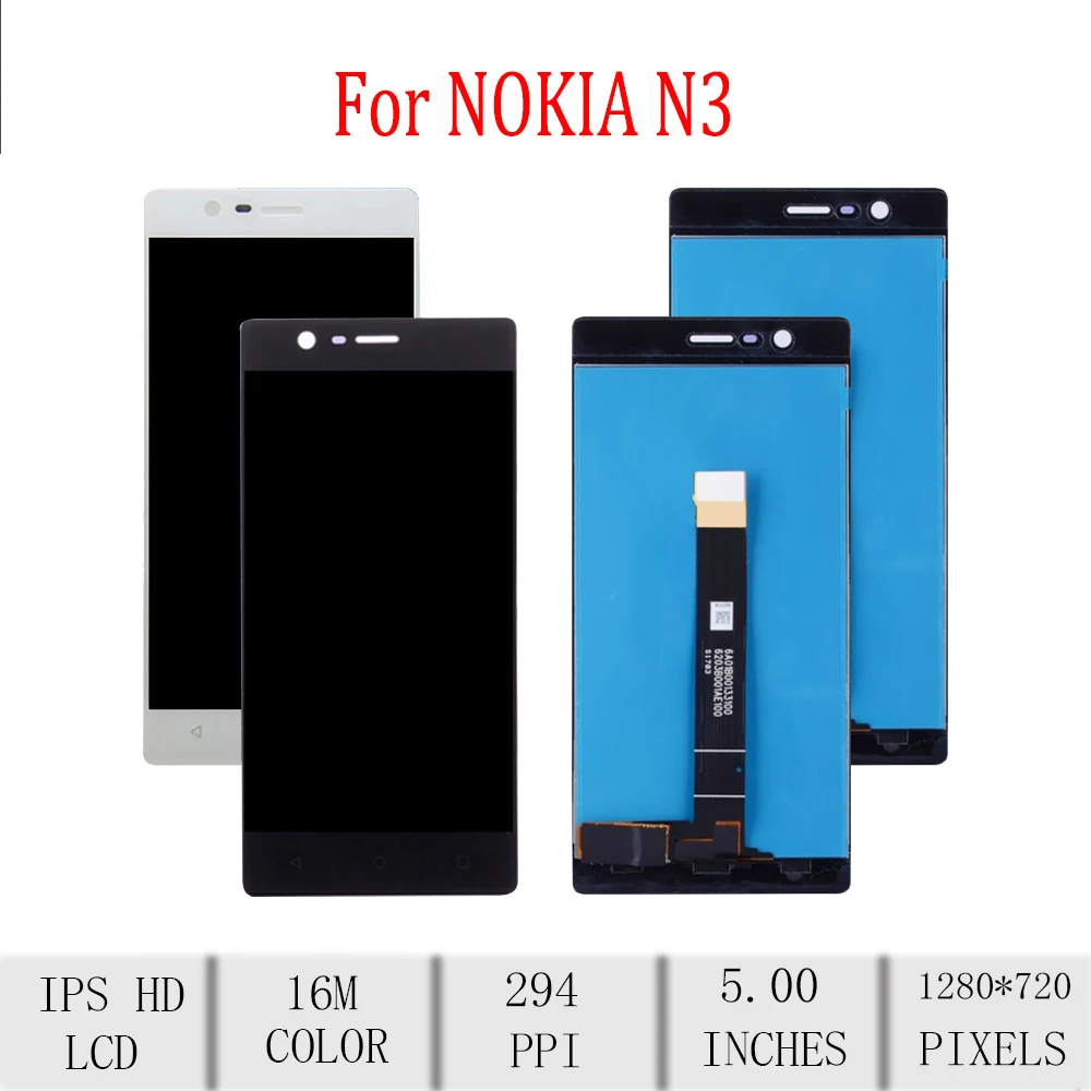 5 0 &quotОригинальный для NOKIA 3 ЖК дисплей сенсорный экран дигитайзер Nokia Замена дисплея N3 TA 1020 1028 1032 1038 #|Экраны