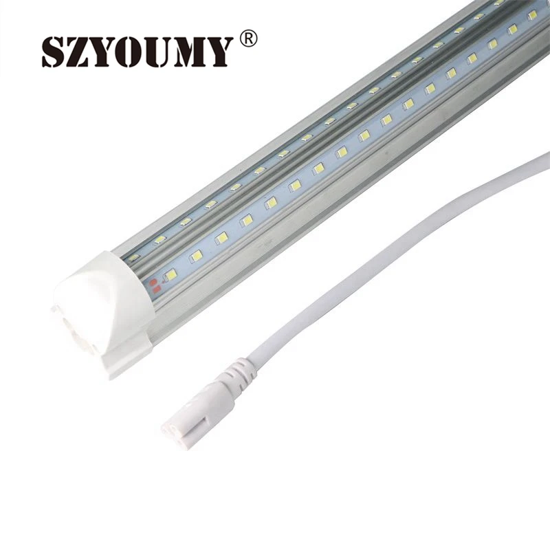 Новая интегрированная V образная двухсторонсветильник ПА SZYOUMY T8 Светодиодная