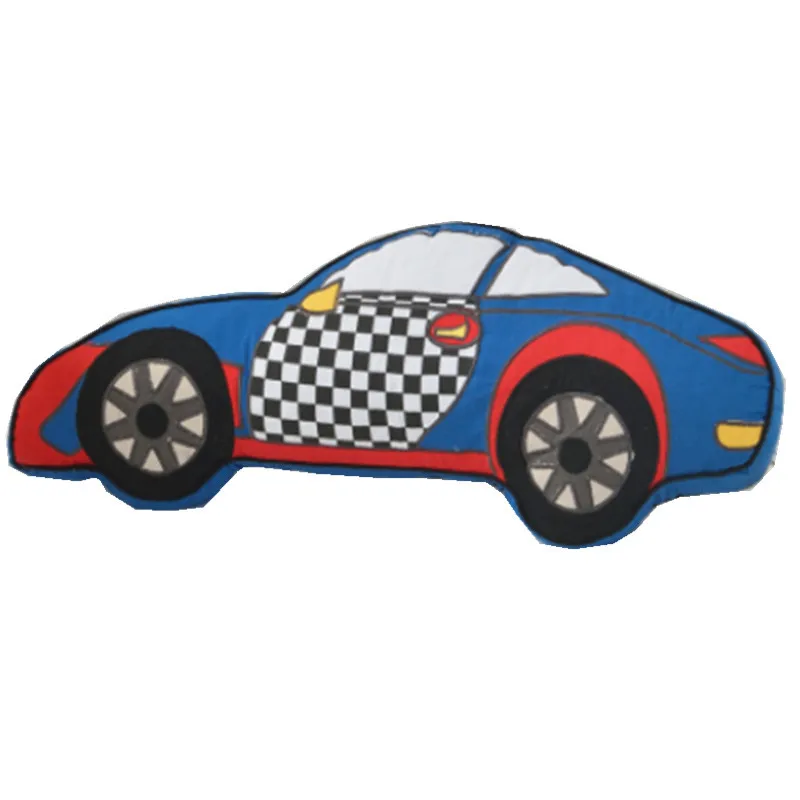Racing Car Хлопковое стеганое одеяло с вышитым рисунком пожарного двигателя, подушка в форме самолета, подушки для детей, мальчиков, спальни - Цвет: Racing Car
