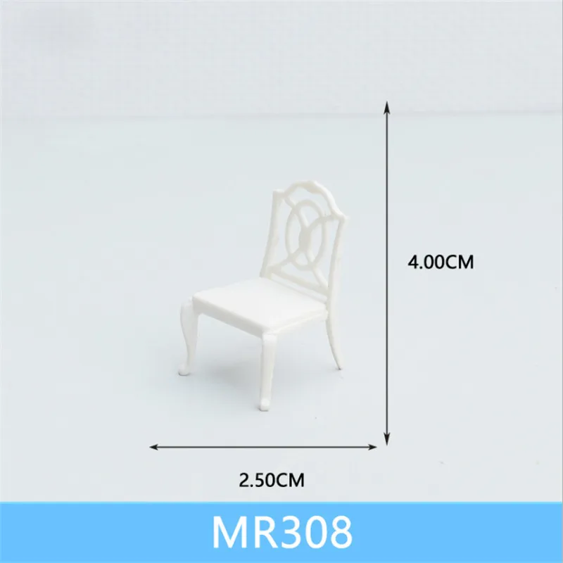 MR308 1 шт./лот масштаб 1:25 пластиковый миниатюрный мебель стол и стул для строительства поезда Макет железной дороги декорации аксессуары - Цвет: MR308