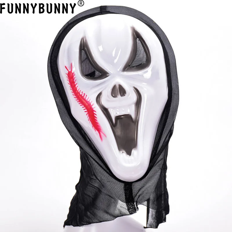 FUNNYBUNNY маска ужаса грима жнец Хэллоуин Кричащие Призрак фестиваль призрак лицо