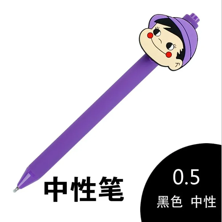ELMO doraemon PEKO-chan конфетный цвет, матовый 0,5 мм черная гелиевая ручка для обучения канцтовары шариковая ручка для детей