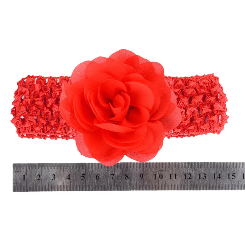 Elastic Baby Headbands Girls Lace Headband Chiffon Flower Hair Weave Band kids Accessories HFD157 | Детская одежда и обувь