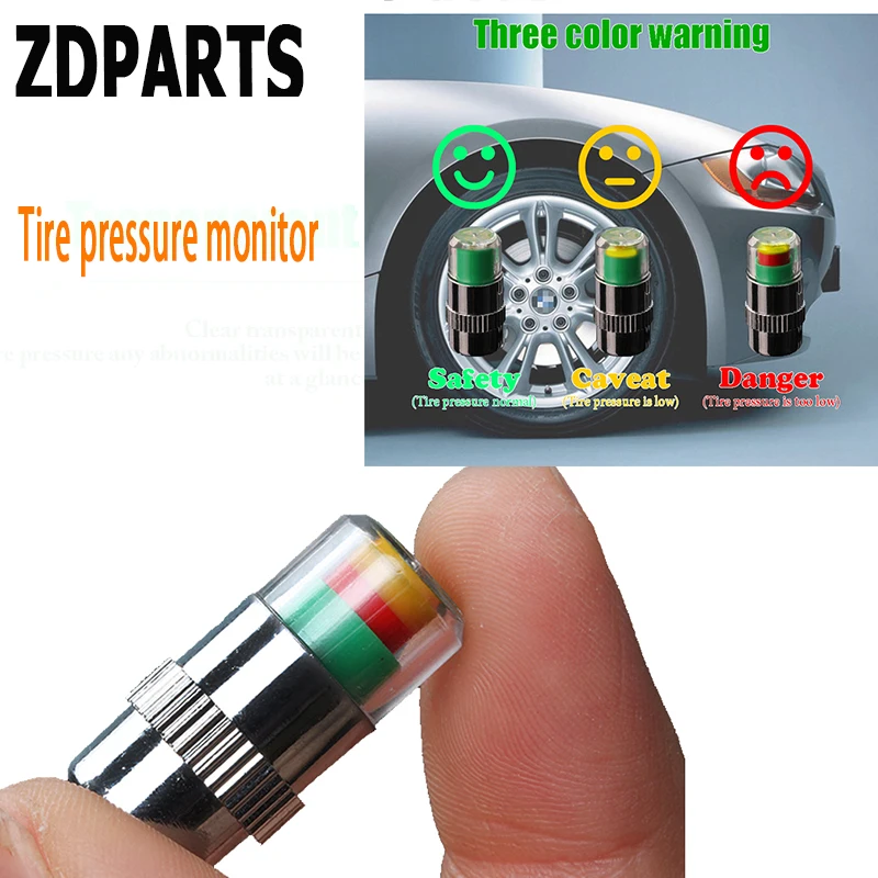 Колпачки воздушных клапанов для автомобильных шин ZDPARTS 4X Предупреждение ющая