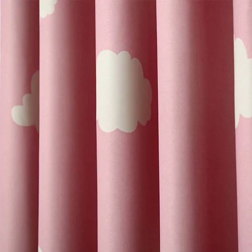 Pink NAPEARL, 1 шт., затемненные шторы, Мультяшные, для детей, для спальни, для детского окна, тюль, занавески, панель, современные, короткие, голубое небо, облако - Цвет: Pink