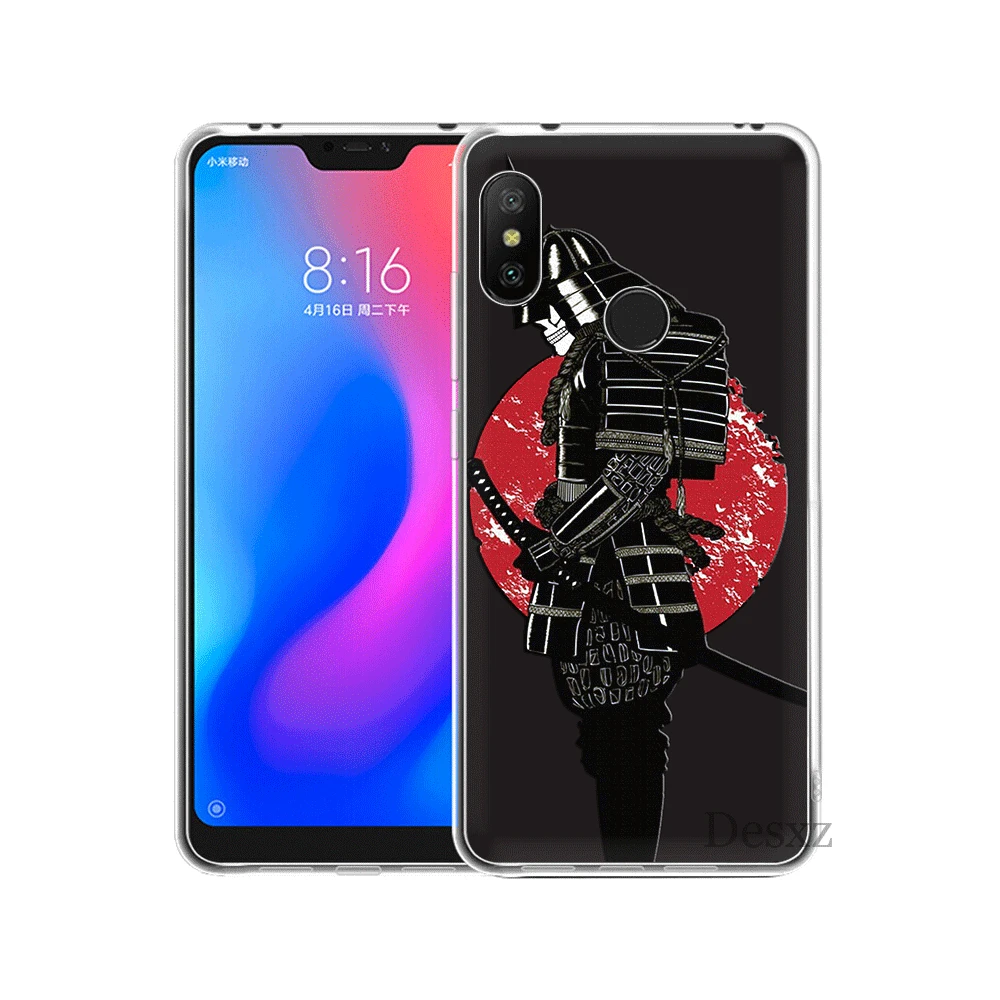 Силиконовый чехол из ТПУ Для Xiaomi Mi 6 8 Lite SE A1 A2 5X6X2 S F1 Japan The samurai Ninja | Мобильные