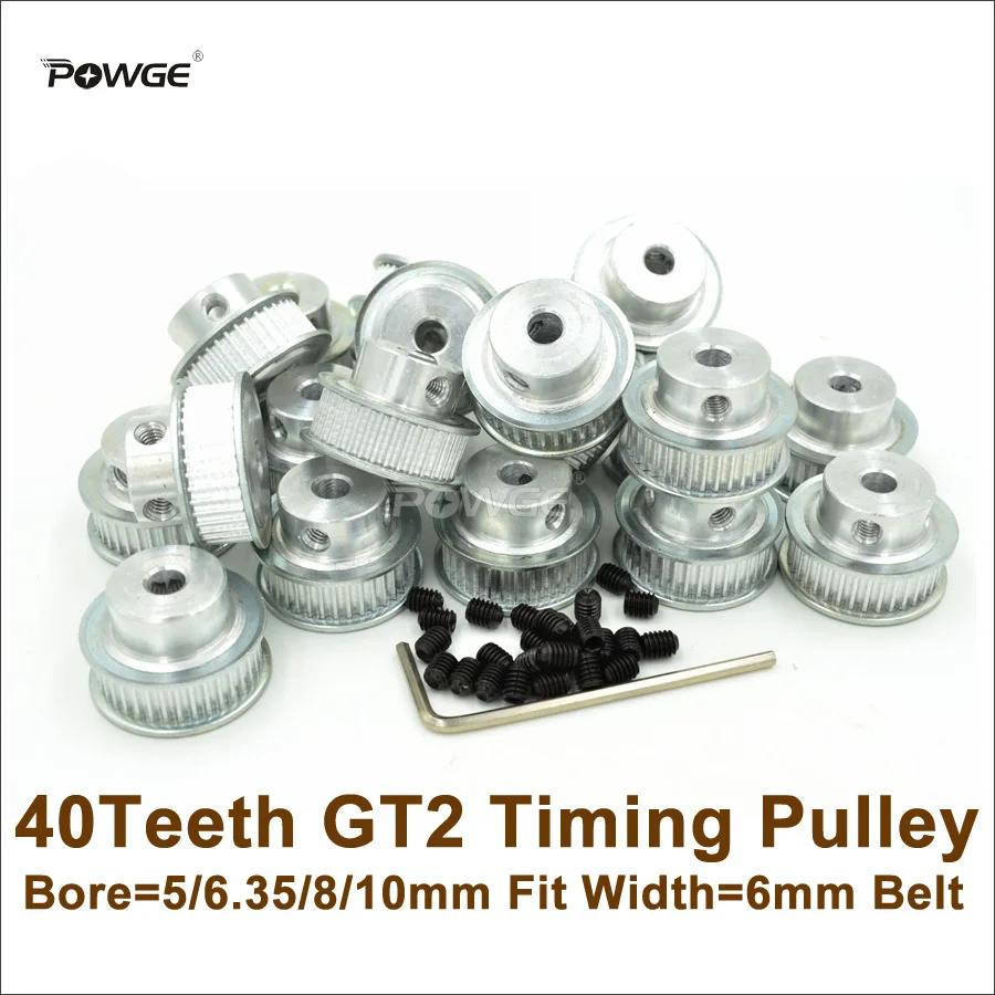 Шкив ГРМ POWGE 50 шт. 40 зубьев 2 ГТ отверстие 5/6 35/8/10 мм подходит для ширины 6 Ремень т