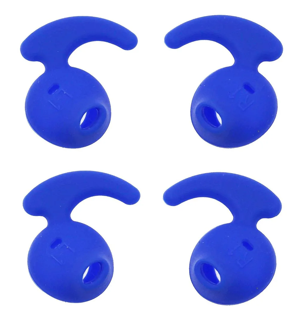 2 пары синие Противоскользящие силиконовые сменные насадки для ушей Samsung Galaxy S7