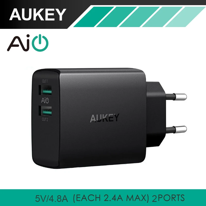 Aukey путешествия двойной USB быстрое зарядное устройство адаптер настенный