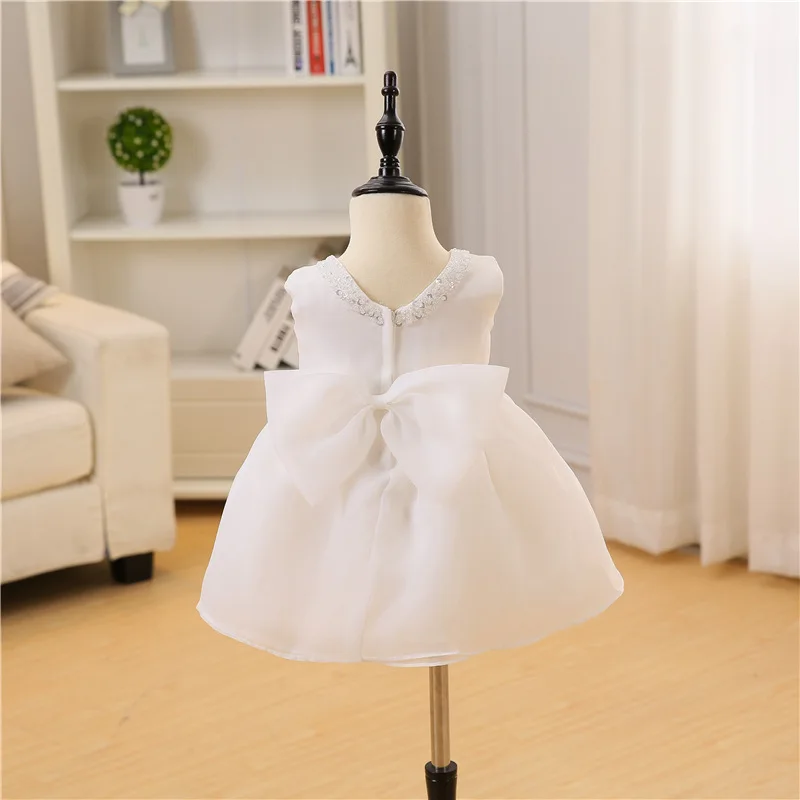 Новинка 2017 года платье для новорожденных девочек с шляпой и бантом бальное из