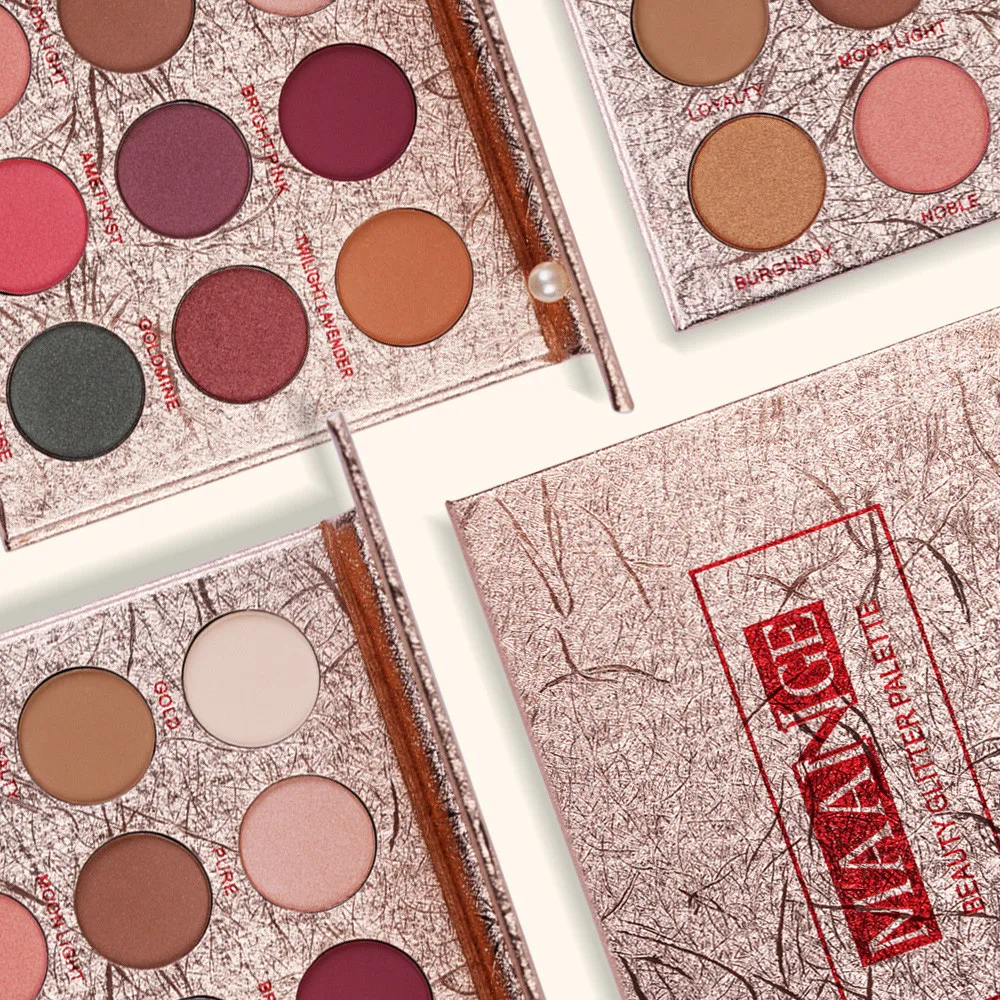 Новинка 12 цветов мерцающие блестящие тени для век порошок матовые модный