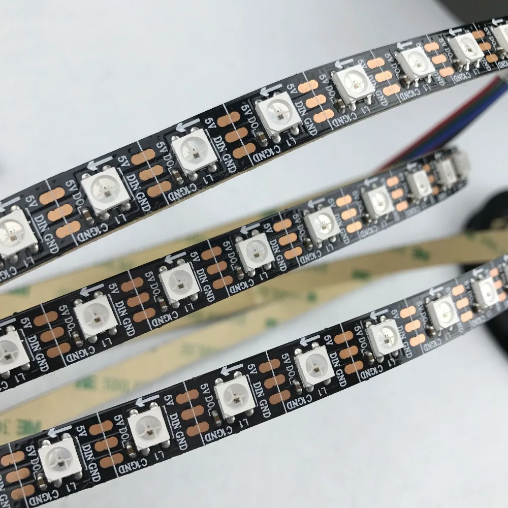 5 м DC5V WS2812B led pixel srip не водонепроницаемый 74 шт. WS2812B/m с пикселей Черный PCB RGB