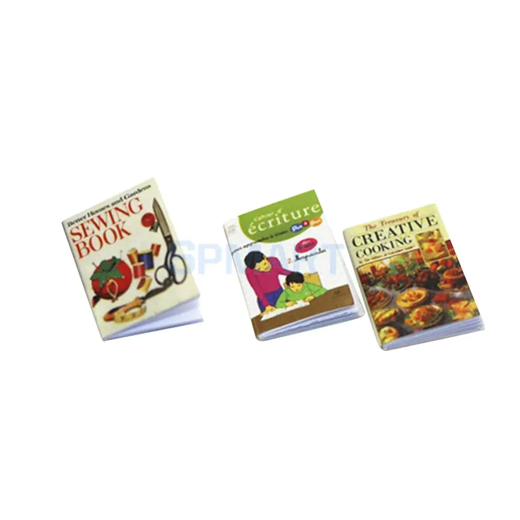 3 шт. масштаб 1/12 миниатюрные цветные книги для кукольного домика модель книжная
