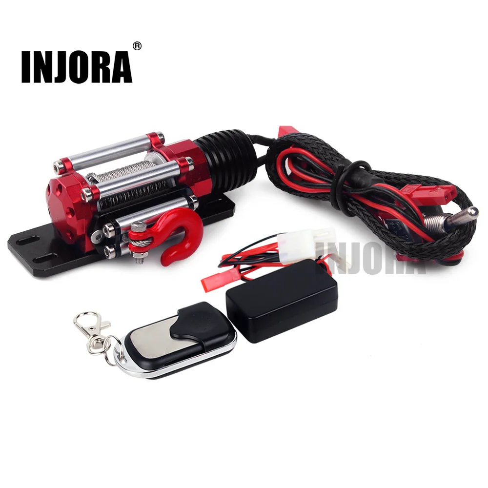 INJORA RC Автомобильная металлическая лебедка + беспроводной пульт дистанционного