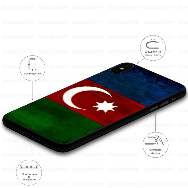 WEBBEDEPP Azerbaijan buta flag Soft Case for Huawei Mate Honor 20 6A 7A 7C 7X 8 9 9X 10 View Lite Pro 30 |