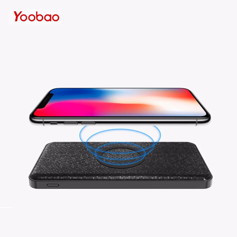 Yoobao Беспроводной внешний аккумулятор 5000 мАч для iPhone X 8 Универсальное портативное