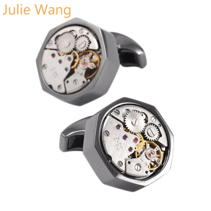 1 пара креативных высококачественных запонок для часов запонки с реальными