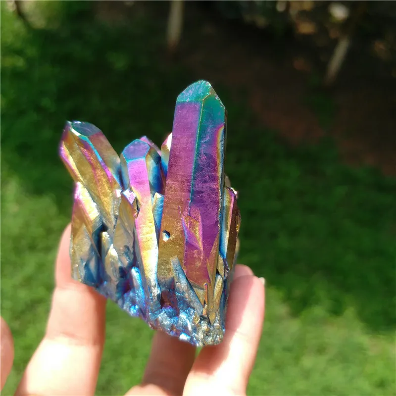 Радуга Титана аура Кристалл Кластер Радужный кварц кластер Рейки Исцеление и