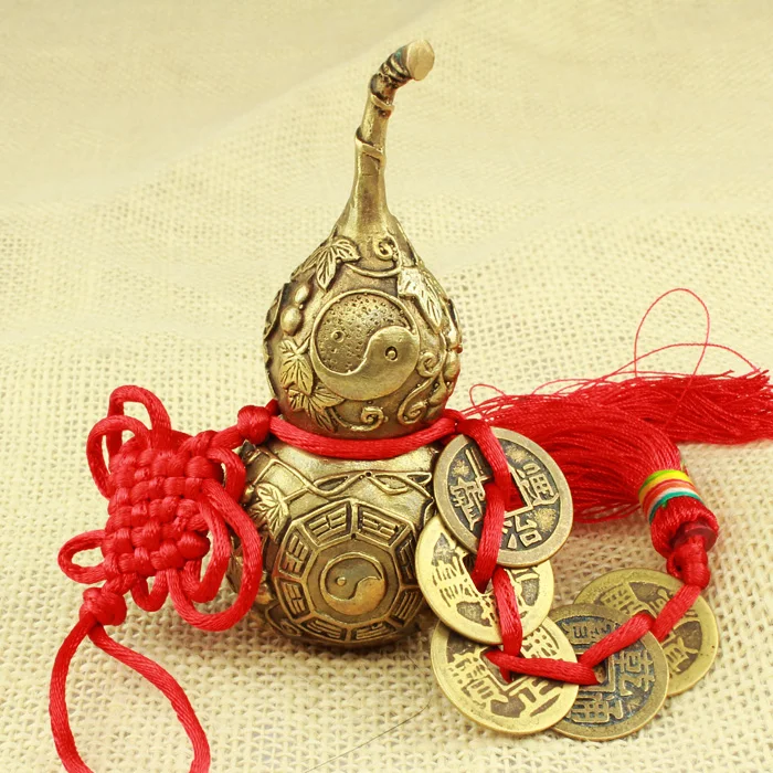 

Collection mascot gold money gourd brass crafts decoration