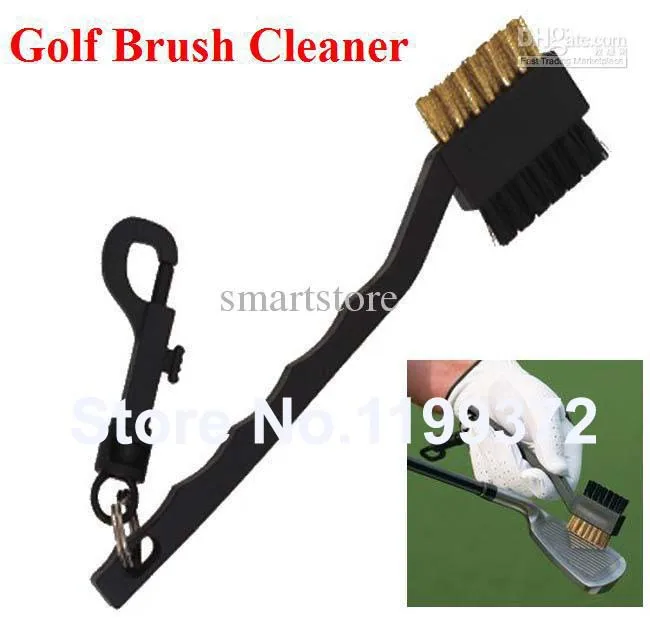 Лучшая цена 100 шт./лот двойная щетина щетка для гольфа клуба мяч очистки 2 способа