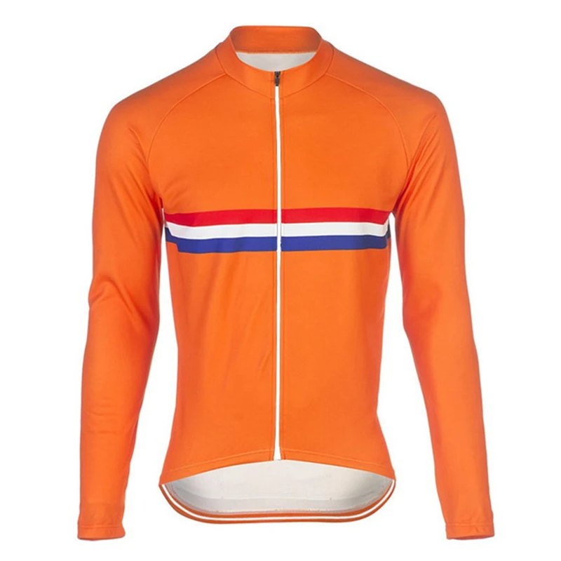 Мужская велосипедная трикотажная одежда зимняя теплая быстросохнущая кофта с