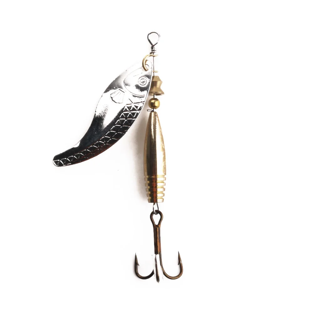 HENGJIA 5PCS Mixed Sequins Rotating Bait 5 Style Spinner Artificial Hard Pesca Fishing Tackle on - Искусственная наживка для рыбалки HENGJIA из 5 штук, смешанная с блестками, вращающаяся, в 5 стилях, на твёрдом основании.