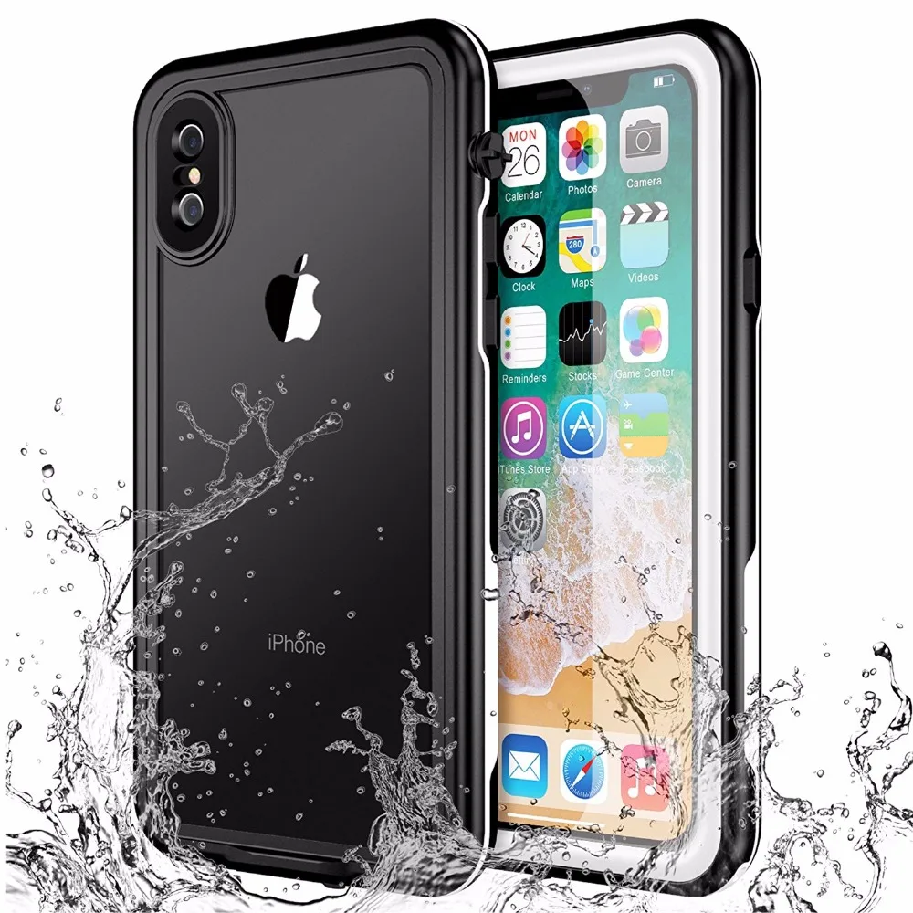 

For iPhone X Xs Waterproof case life water Shock Dirt Snow Proof Protection for iPhone Xs 5.8 inch case With Touch ID Cover Skin