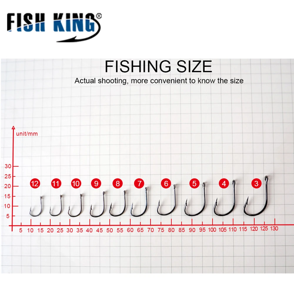 Рыболовная приманка FISH KING крючки из углеродистой стали с кольцом 10 шт./лот