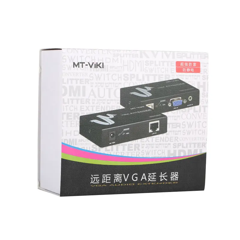 Разветвитель VGA MT Viki 50 м кабель RJ45 CAT5e / 6 LAN с разрешением HD1920 * 1080P|lan cable|cat 5evga video |