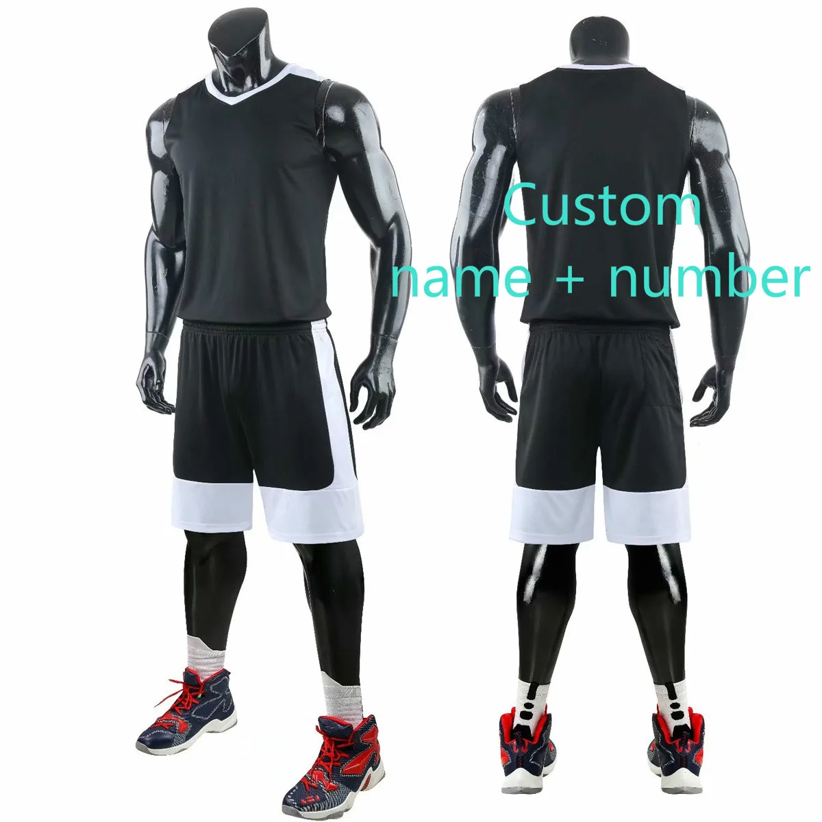 Custom name number Новинка, мужской баскетбольный набор для колледжа, Униформа, комплекты, детская спортивная одежда для мальчиков, баскетбольные майки, костюмы, тренировочные костюмы, индивидуальные - Цвет: Custom name number