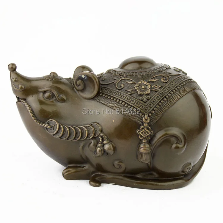 Латунная мышь для богатство fengshui/мышь/благоприятное животное/благоприятная | Дом