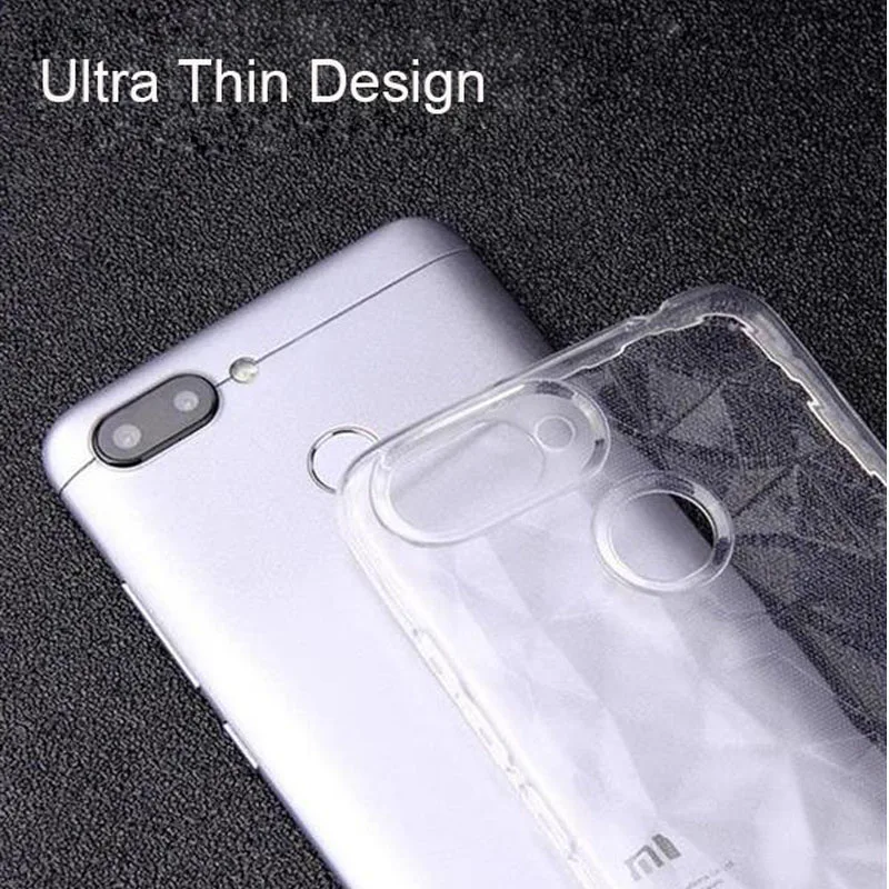 3D Diamond Patterned Transparent Soft TPU Case Cover on sfor Xiaomi Mi 9 se A2 Redmi S2 6A Note 5 5A 7 Clear Silicon Phone Capa |