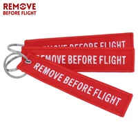 remove before flight chaveiro embroidery keychain key ring for aviation gifts chaveiro para carro luggage tag key fob 10 pcslot