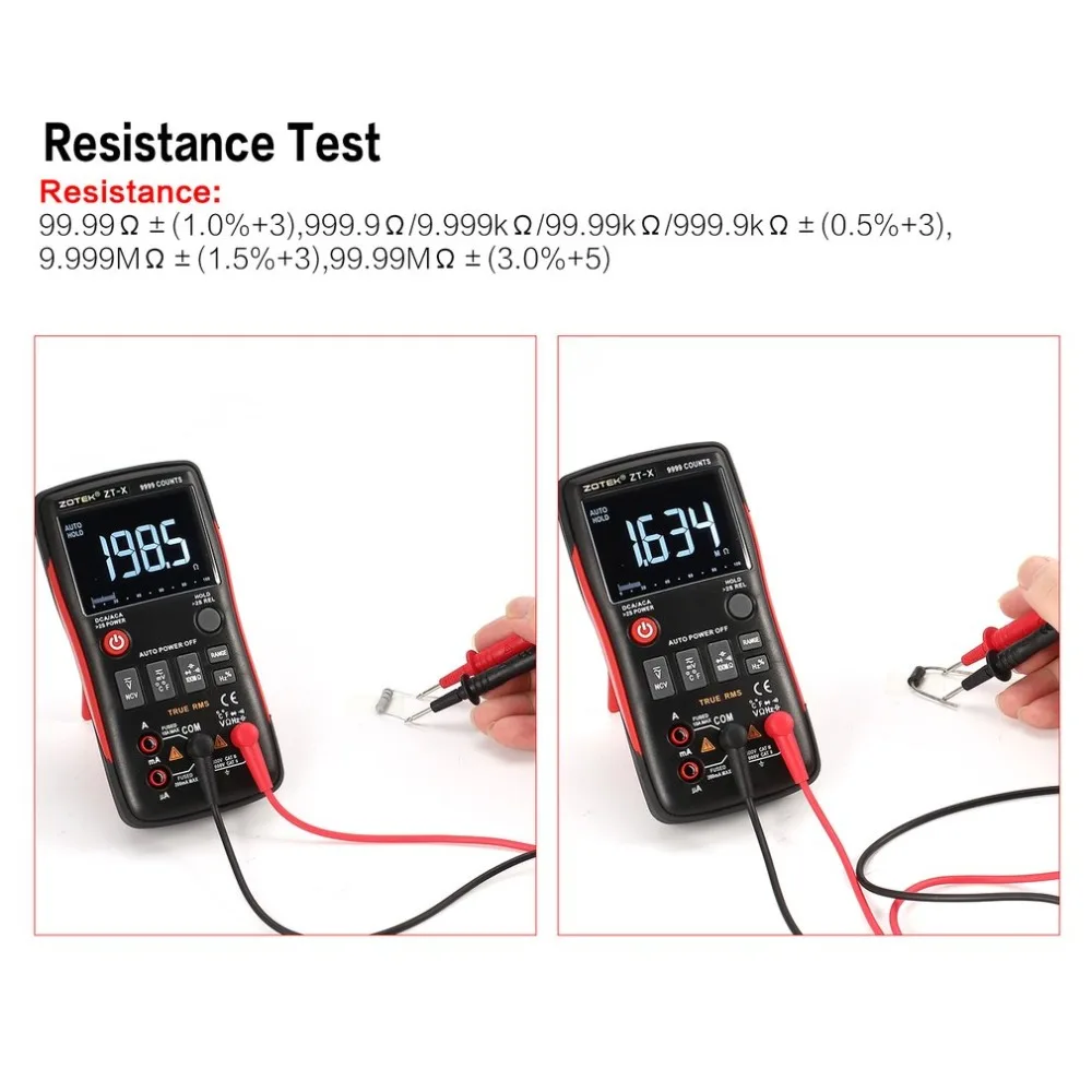 ZT Цифровой мультиметр Icd True RMS Авто Диапазон Mastech тесты er диод ac dc multimetro 409 sanwa с