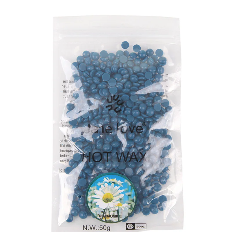 Blue 50 г воск для депиляции, горячая пленка, твердый воск, гранулы для восковой депиляции, бикини, удаление волос, воск для депиляции, бобы для депиляции - Цвет: Blue