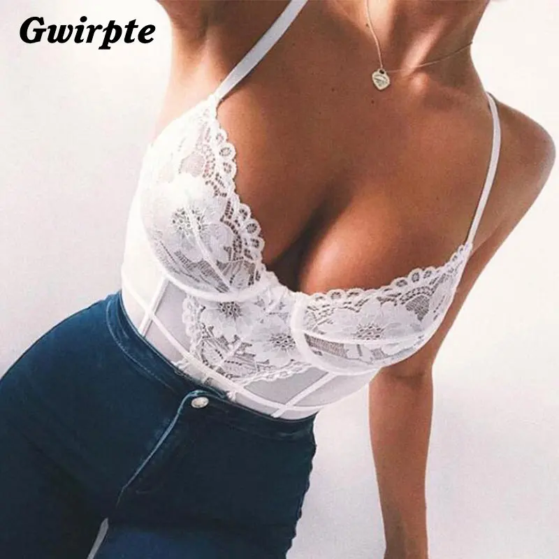 

Женский кружевной боди Gwirpte, облегающий сексуальный костюм черного и белого цвета, 2019