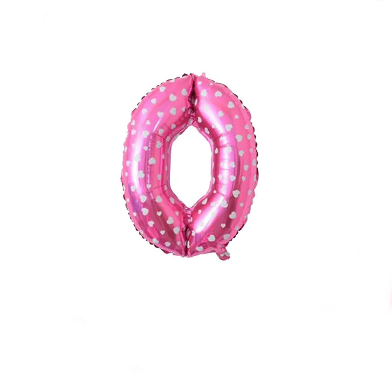 32 inch blue pink digital aluminum balloon Birthday party layout medium number balloons Decor Air Baloons Event Party Supplies | Дом и сад